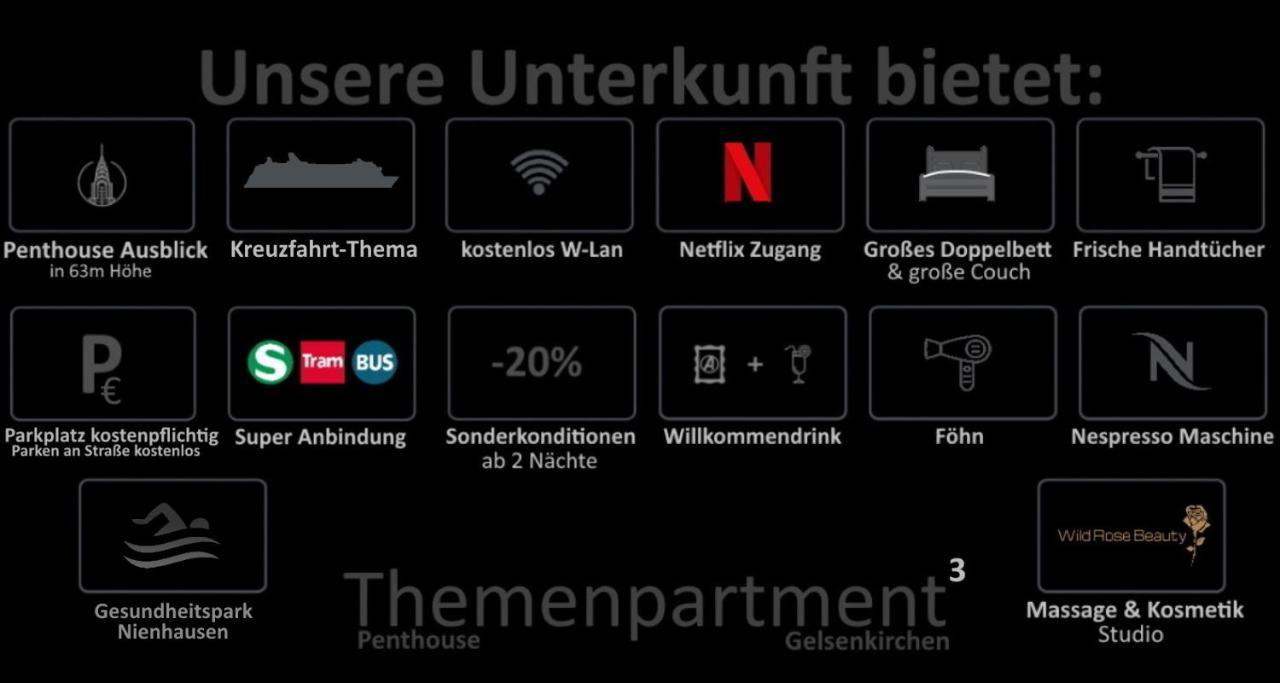 Themenpartment Himmel Und Mehr Penthouse Apartment เกลเซนเคียร์เคน ภายนอก รูปภาพ